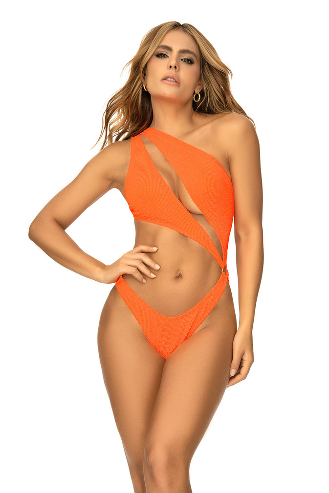 Narancssárga párnázatlan monokini 67055