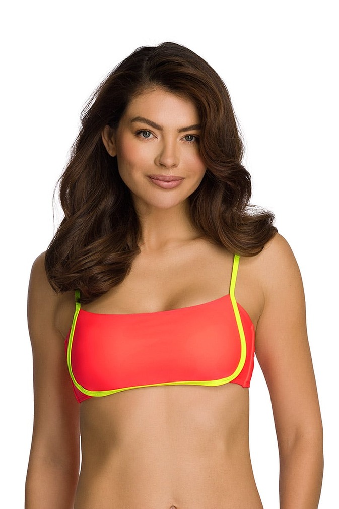 Neon korall fürdőruha melltartó Relleciga Neon Coral