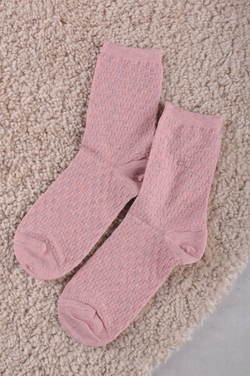 Világos rózsaszín zokni CK Women Sock 1P Basket Multicolor