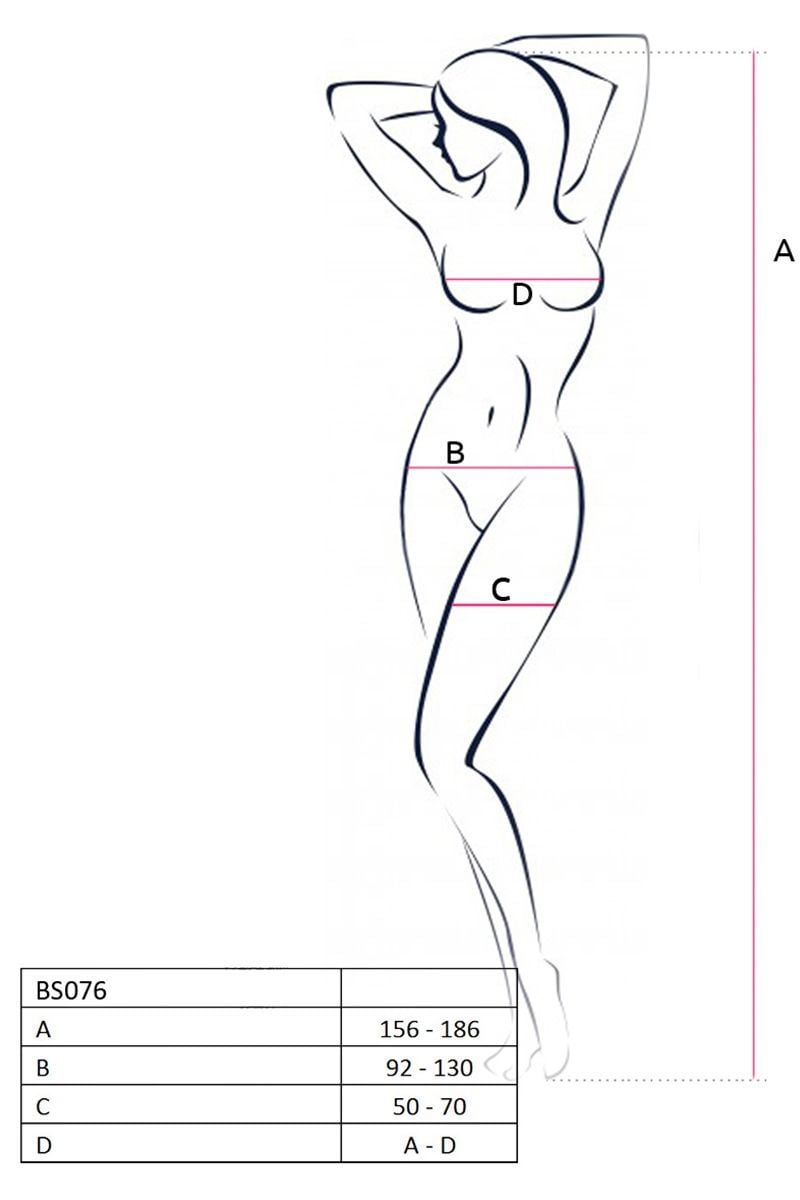 Fekete bodystockings BS076