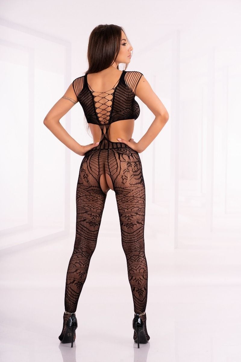 Fekete bodystockings Tubiana