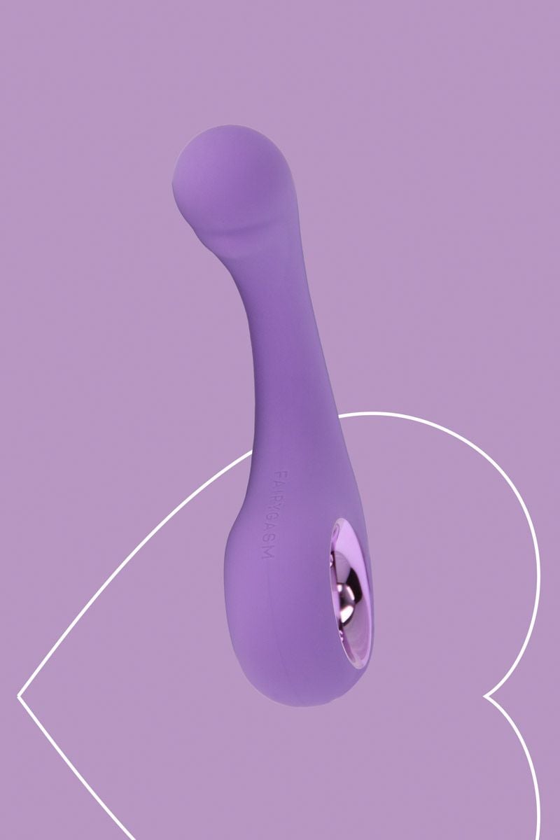 Lila rugalmas G-pont stimulátor vibrátor BraveryAward 12cm
