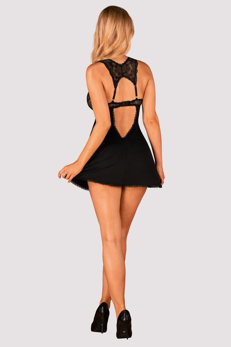 Fekete babydoll neglizsé Donna Dream