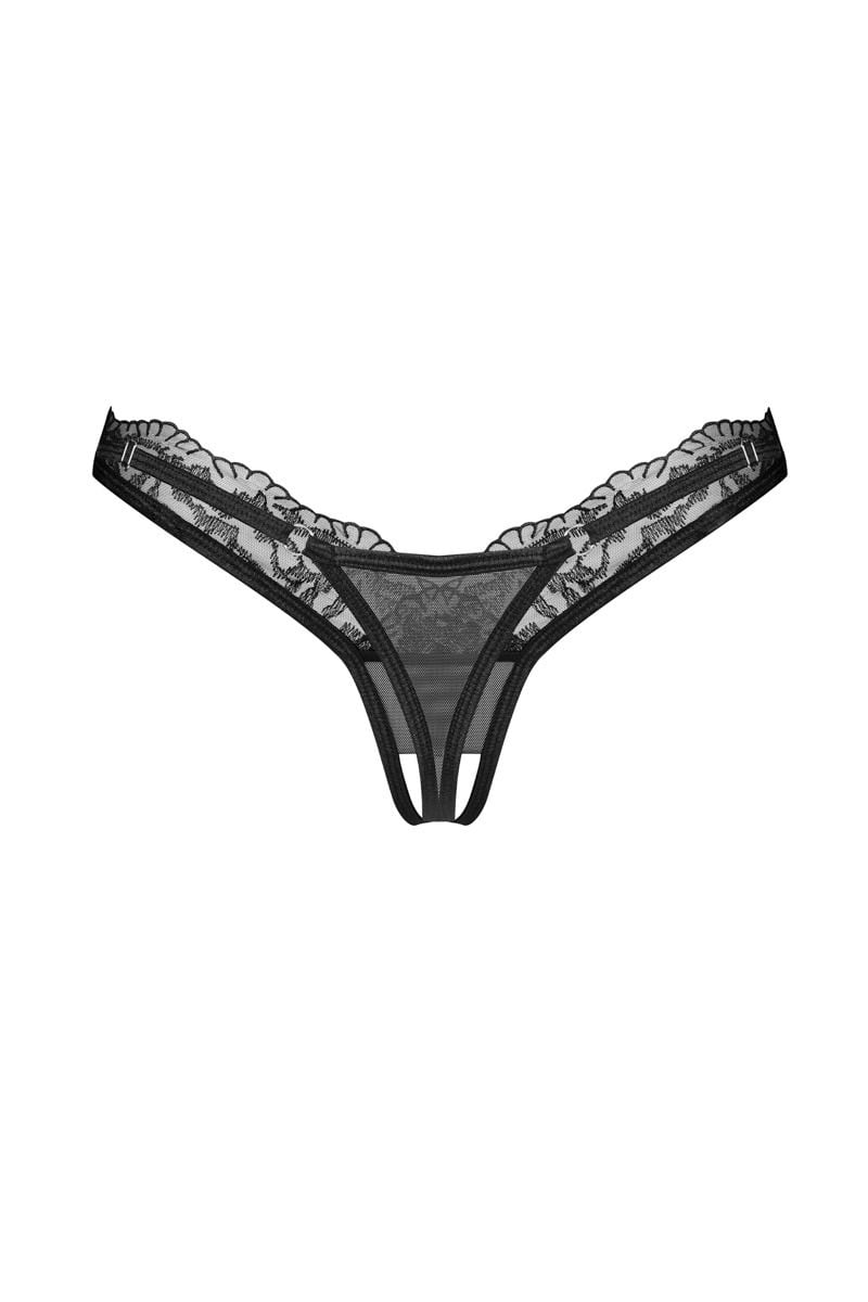 Fekete crotchless tanga Arrowel