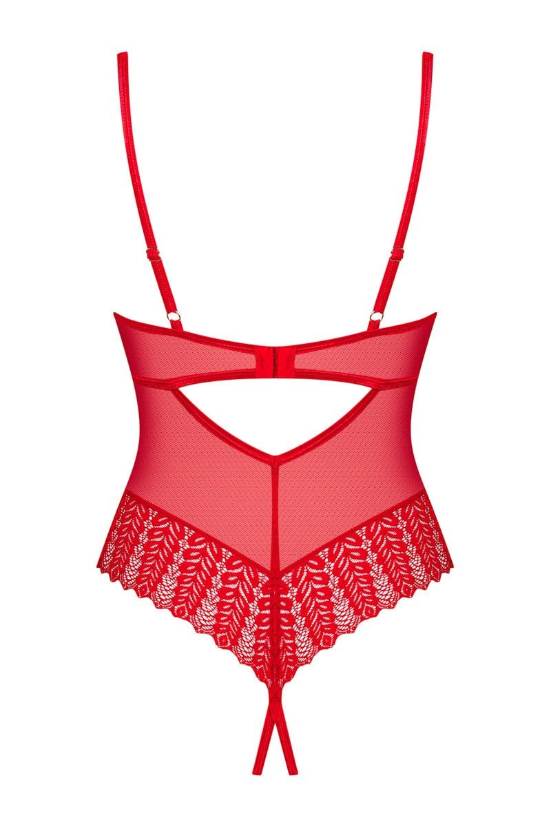 Piros open-bra body Ingridia