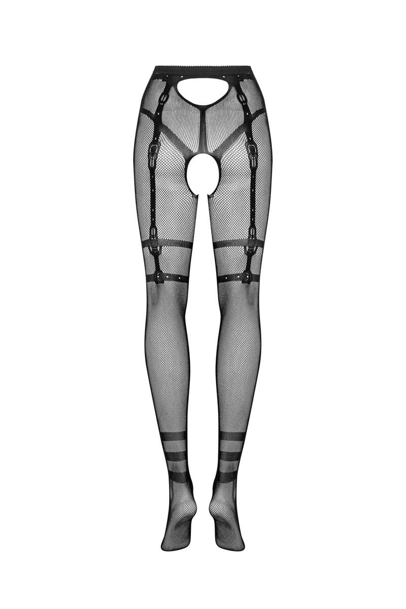 Fekete necc crotchless harisnya S123