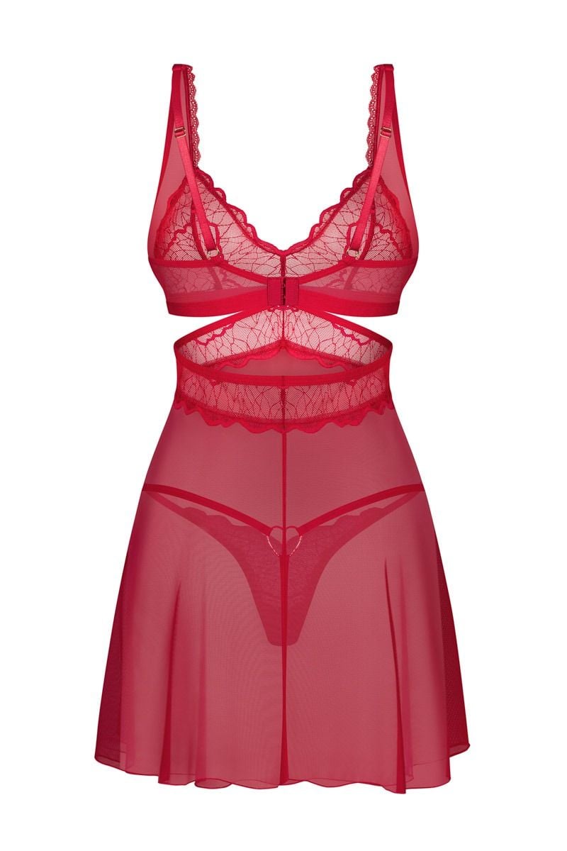 Piros babydoll neglizsé Cupide Desir