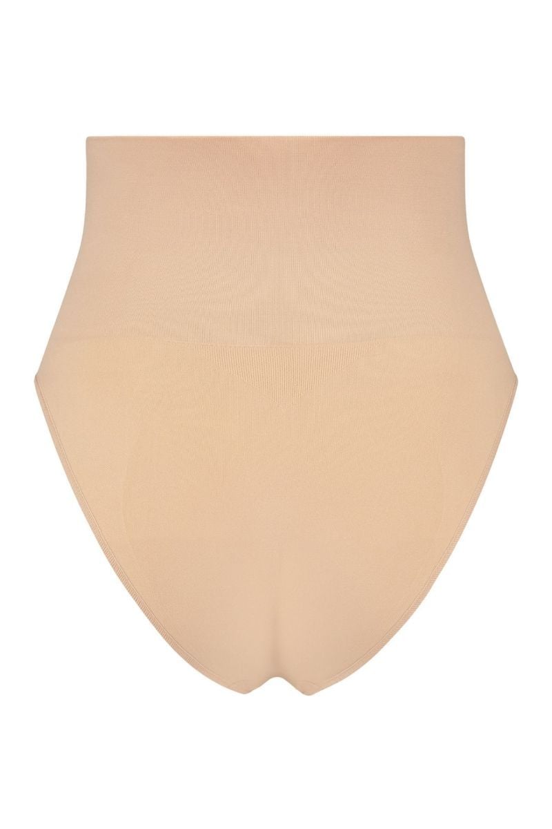 Bézs varrásmentes alsó magas derékkal Seamless High Waist Brief