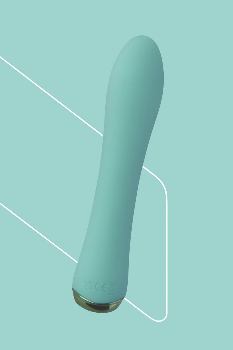 Zöld fűthető vibrátor WowGenie 17,5cm