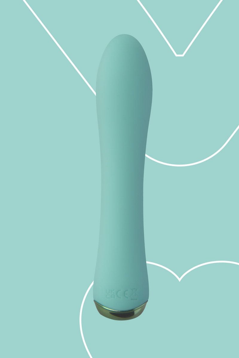 Zöld fűthető vibrátor WowGenie 17,5cm