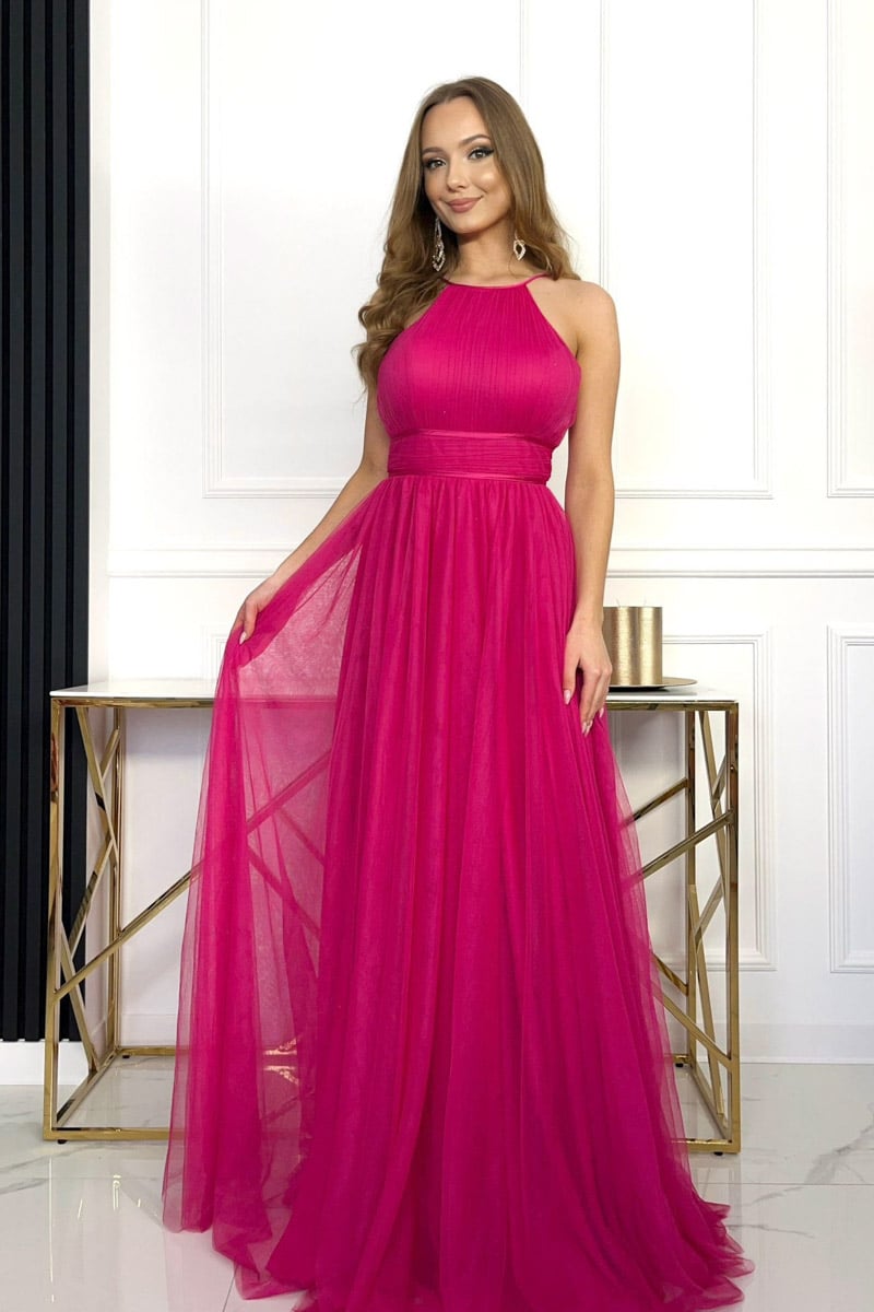 Fukszia tüll ruha Lady